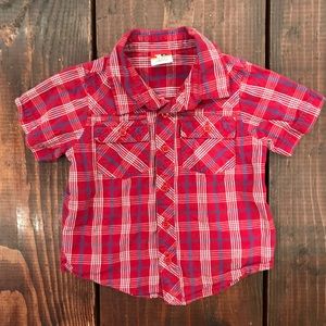 Plaid Button-down T